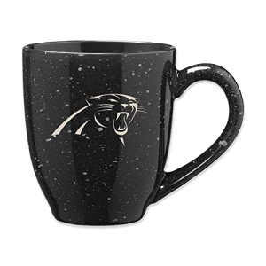 Rico Industries NFL Football Carolina Panthers Primary 16 oz Team Color Laser Engraved Ceramic Coffee Mug