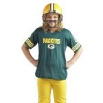 Franklin Sports Green Bay Packers Kids NFL Uniform Set - Youth NFL Team Jersey, Helmet, Pants + Apparel Costume - Official Gear -Youth Medium