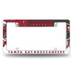 Rico Industries NFL Tampa Bay Buccaneers Primary 12" x 6" Chrome All Over Automotive License Plate Frame for Car/Truck/SUV, 12.1X0.5X6.3