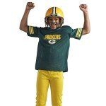 Franklin Sports Green Bay Packers Kids NFL Uniform Set - Youth NFL Team Jersey, Helmet, Pants + Apparel Costume - Official Gear -Youth Medium