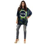 Littlearth Seattle Seahawks NFL Sheer Caftan with Flower Design