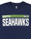 New Era NFL Men's MEASURED LS POLY DRI-TEK TEE SEAHAWKS NAVY Size MXL