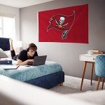 Rico Industries NFL Tampa Bay Buccaneers 3-Foot by 5-Foot Single Sided Banner Flag with Grommets