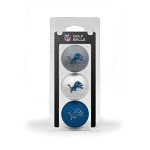 Team Golf NFL Detroit Lions 3 Golf Ball Pack Regulation Size Golf Balls, 3 Pack, Full Color Durable Team Imprint