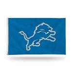 Rico Industries Detroit Lions 3-Foot by 5-Foot Single Sided Banner Flag with Grommets
