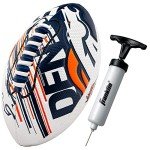 Franklin Sports NFL Denver Broncos Football - Youth Mini Football - 8.5" Junior Size Ball - SPACELACE Easy Grip Texture- Perfect for Kids