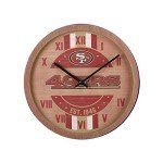 FOCO San Francisco 49Ers NFL Barrel Wall Clock, Team Color