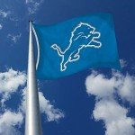 Rico Industries Detroit Lions 3-Foot by 5-Foot Single Sided Banner Flag with Grommets