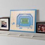 YouTheFan NFL 5-Layer 17 x 13 StadiumViews 3D Wall Art, One Size, Detroit Lions