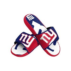 FOCO New York Giants NFL Mens Colorblock Big Logo Gel Slides - M