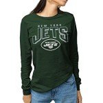 Junk Food Clothing x NFL - New York Jets - Bold Logo - Unisex Adult Long Sleeve T-Shirt for Men and Women - Size Large