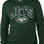 Junk Food Clothing x NFL - New York Jets - Bold Logo - Unisex Adult Long Sleeve T-Shirt for Men and Women - Size Large