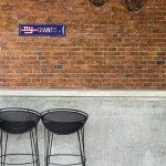 Rico Industries NFL New York Giants Home Décor Metal Street Sign (4" x 15") - Great for Home, Office, Bedroom, & Man Cave - Made,Silver