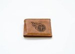 Rico Industries NFL Tennessee Titans Laser Engraved Billfold Wallet , Brown, 3.5 x 4.25"