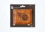 Rico Industries NFL Tennessee Titans Laser Engraved Billfold Wallet , Brown, 3.5 x 4.25"