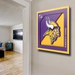 YouTheFan NFL Minnesota Vikings 3D Logo Series Wall Art - 12x12
