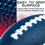 Franklin Sports NFL New England Patriots Football - Kids Foam Football - Soft Junior Size 8.5" Ball with 3D Logos - Perfect for Gameday + Tailgates