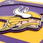 YouTheFan NFL Minnesota Vikings 3D Logo Series Wall Art - 12x12