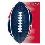 Franklin Sports NFL New England Patriots Football - Kids Foam Football - Soft Junior Size 8.5" Ball with 3D Logos - Perfect for Gameday + Tailgates