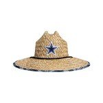 FOCO mens Nfl Team Logo Floral Sun Straw Hat, Team Logo, One Size US