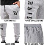 Ultra Game NFL Men's Super Soft Game Day Jogger Sweatpants, New England Patriots, Team Color Stripe, Medium
