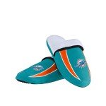 FOCO Mens Nfl Slide Miami Dolphins Team Logo Sherpa Slippers, Team Color, 11-12 US