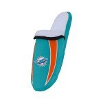 FOCO Mens Nfl Slide Miami Dolphins Team Logo Sherpa Slippers, Team Color, 11-12 US