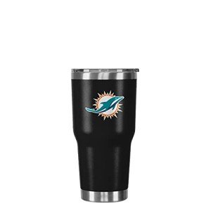 FOCO Miami Dolphins NFL Team Logo 30 oz Tumbler - Black