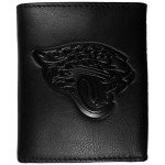 NFL Siskiyou Sports Mens Jacksonville Jaguars Embossed Leather Tri-fold Wallet One Size Black