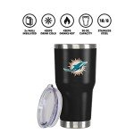 FOCO Miami Dolphins NFL Team Logo 30 oz Tumbler - Black