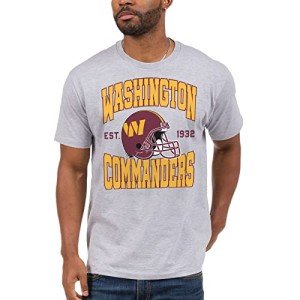 Junk Food Clothing x NFL - Washington Commanders - Team Helmet - Unisex Adult Short Sleeve Fan T-Shirt for Men and Women - Size Large