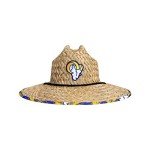 FOCO mens Nfl Team Logo Floral Sun Straw Hat, Team Logo, One Size US