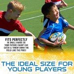 Franklin Sports NFL Los Angeles Chargers Football - Youth Mini Football - 8.5" Junior Size Ball - SPACELACE Easy Grip Texture- Perfect for Kids