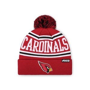 FOCO Arizona Cardinals NFL Logo Stripe Pom Beanie Hat, Team Color