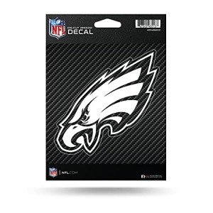 Rico Industries NFL Football Philadelphia Eagles Carbon Fiber 5" x 7" Vinyl Die-Cut Decal - Car/Truck/Home Accessory