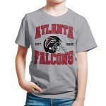 Junk Food Clothing x NFL - Atlanta Falcons - Team Helmet - Kids Short Sleeve T-Shirt for Boys and Girls - Size Small
