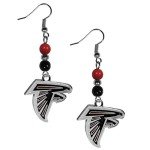 Siskiyou Sports NFL Siskiyou Sports Womens Atlanta Falcons Fan Bead Dangle Earrings One Size, black