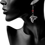 Siskiyou Sports NFL Siskiyou Sports Womens Atlanta Falcons Fan Bead Dangle Earrings One Size, black