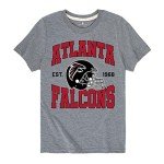 Junk Food Clothing x NFL - Atlanta Falcons - Team Helmet - Kids Short Sleeve T-Shirt for Boys and Girls - Size Small