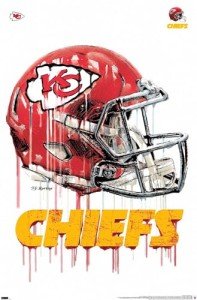 Trends International NFL Kansas City Chiefs - Drip Helmet 20 Wall Poster, 22.375" x 34", Unframed Version