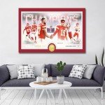 WHZKCYH 2024 American Football Championship Poster For Kids Room Wall Decor-Patrick Mahomes-Chris Jones Posters Canvas Art Print Chiefs Picture For Teen Fans Birthday Christmas Gifts