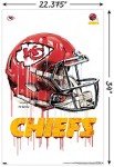 Trends International NFL Kansas City Chiefs - Drip Helmet 20 Wall Poster, 22.375" x 34", Unframed Version