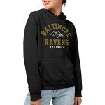Junk Food Clothing x NFL - Baltimore Ravens - Classic Team Logo - Unisex Adult Pullover Fleece Hoodie for Men and Women - Size X-Large, Black