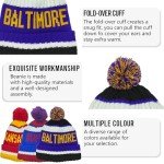 Baltimore Beanie Knit Hat with Pom Winter Cuffed Cap Sport Fans Gift