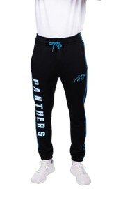 Ultra Game NFL Carolina Panthers Mens Active Basic Jogger Fleece Pants, Team Color 18, Large