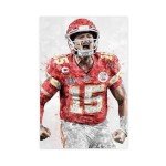 Sarqi Sports Poster Patrick Mahomes Canvas Poster Unframe:12x18inch(30x45cm)