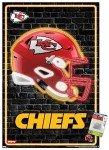 Trends International NFL Kansas City Chiefs - Neon Helmet 23 Wall Poster with Push Pins
