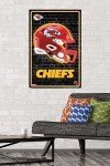 Trends International NFL Kansas City Chiefs - Neon Helmet 23 Wall Poster, 34L x 22.4W, Unframed Version