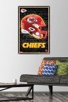 Trends International NFL Kansas City Chiefs - Neon Helmet 23 Wall Poster with Push Pins
