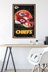 Trends International NFL Kansas City Chiefs - Neon Helmet 23 Wall Poster, 34L x 22.4W, Unframed Version